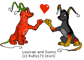 Louviae and Sunny the gelerts