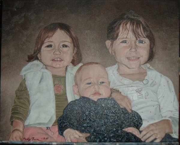 Portrait of three children (SOLD)
