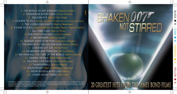 Bond Shaken Not Stirred CD cover