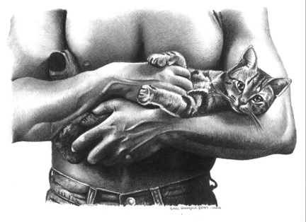 hands III (with kitten)