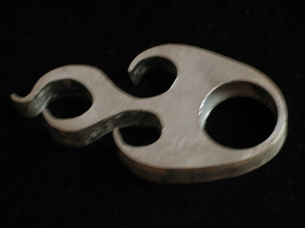 Handmade fabricated  sterling silver fire ring