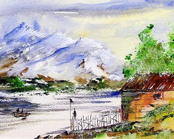 Playing with watercolors