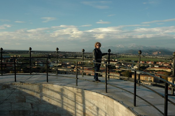 On top of the Leaning tower of Pisa
