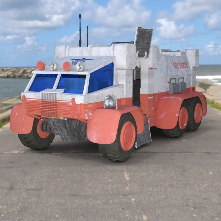 Sci-Fi Truck Red