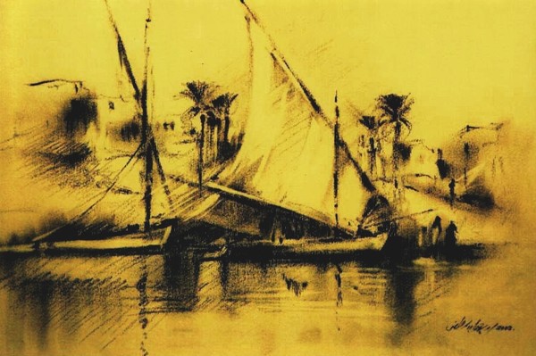 felluca at the nile