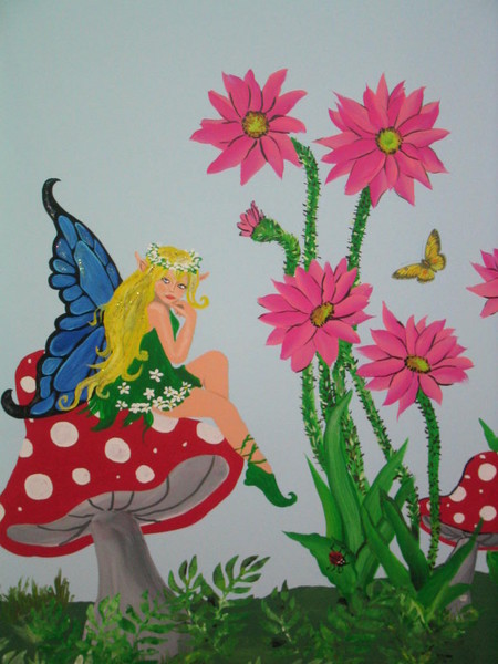 Fairy Sitting Pretty Mural