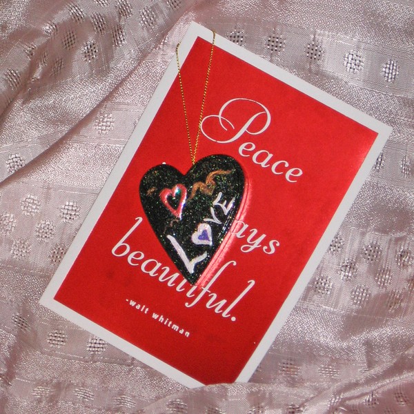 black love heart - Affirmation ornament