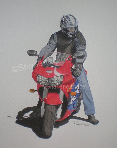 Motorbike & Rider portrait