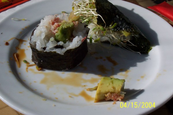 sushi on a plate