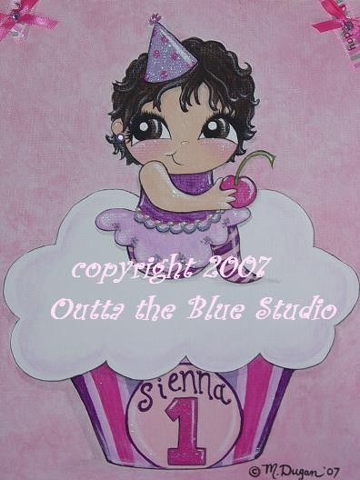 Personalized Cupcake Birthday Artwork