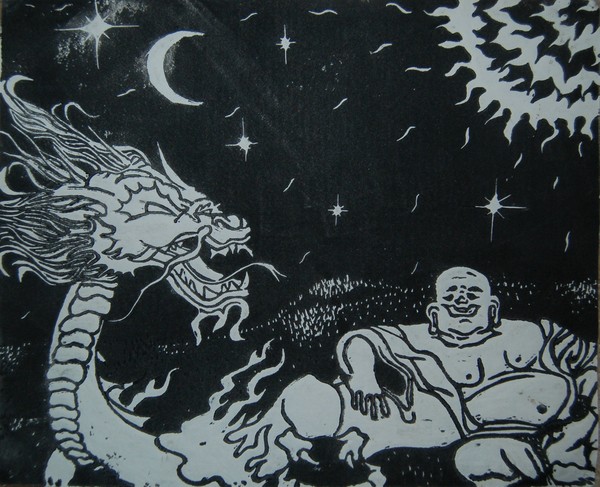 budda and his pet