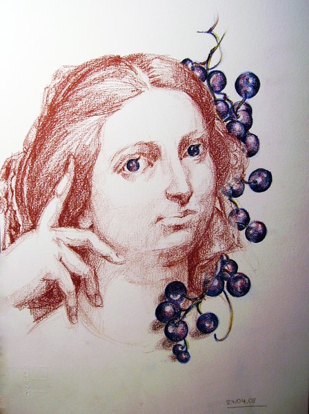 Madam Moiteissier and  grapes