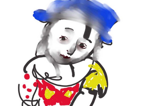 the girl with funny dress