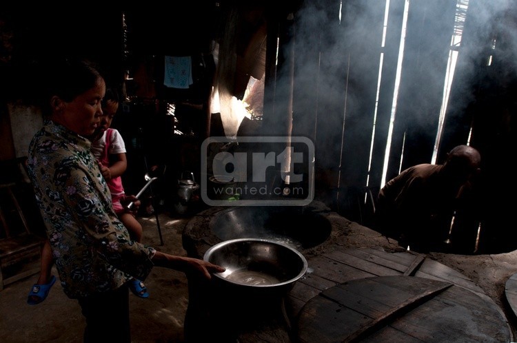 Miao minority farmers' kitchen in western hunan, China