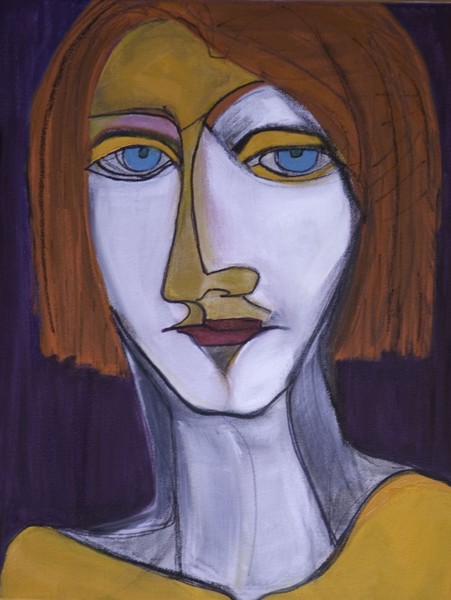 Woman on Violet