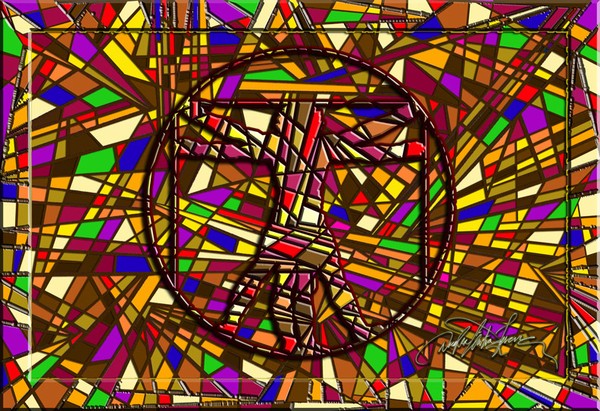 colorful vitruvian