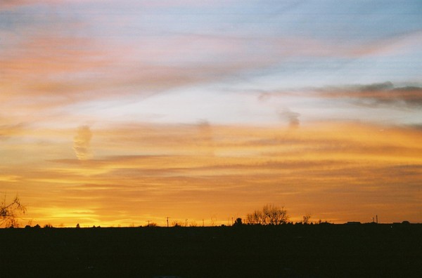 country road sunset