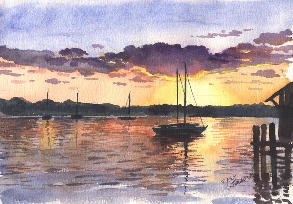 Sunset on Southington Harbor