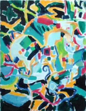 abstrait bleu