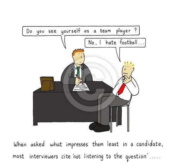 Not listening to the question.