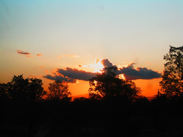 schoolride sunset