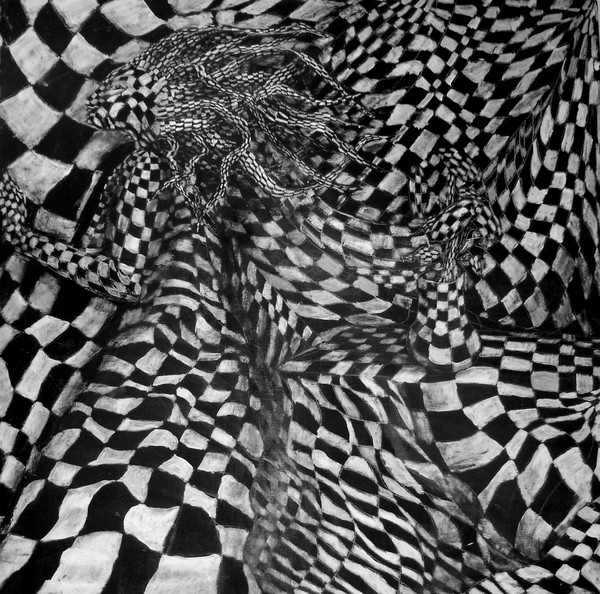 Woman in Black and White