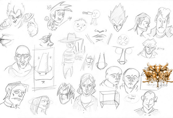 random cartoon faces