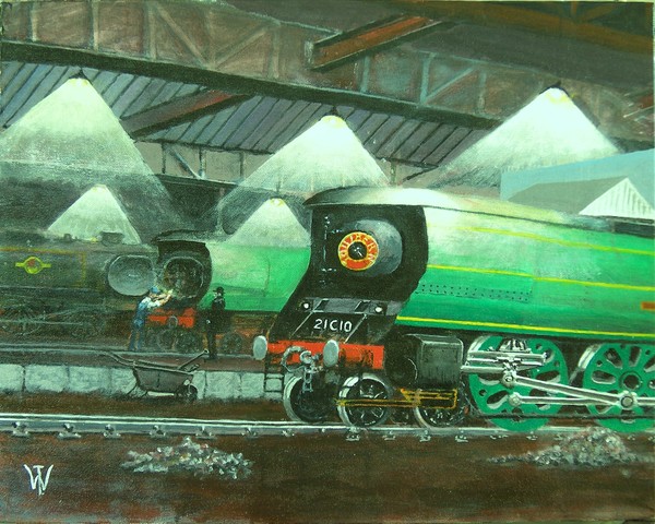 Bulleids on Shed