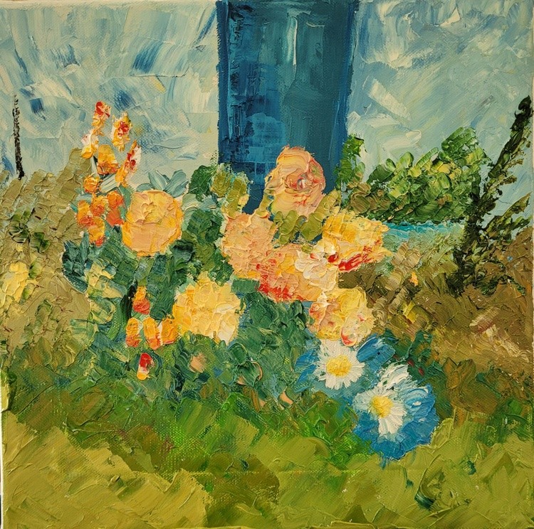 Flowers in a Courtyard, Sep. 2021