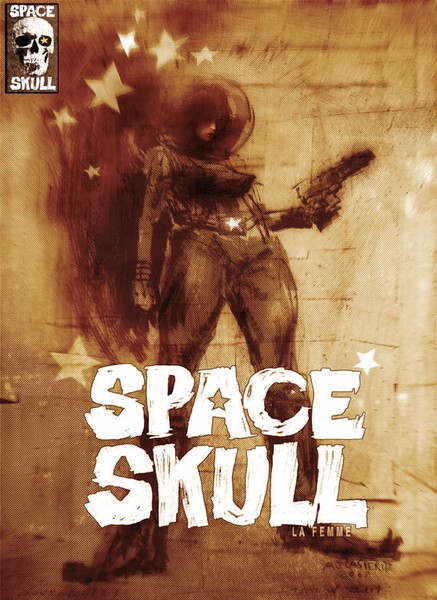 SPACE SKULL La femme Poster