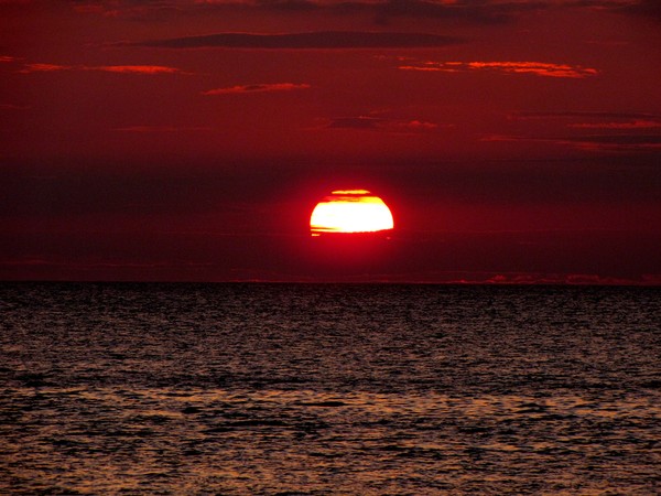 Deep sunset in blue
