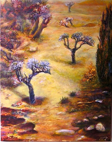 Landscape with bonzai