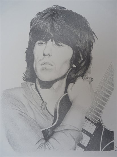 Keith Richards pencil portrait