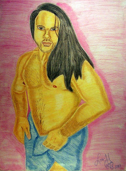 chris blue towel