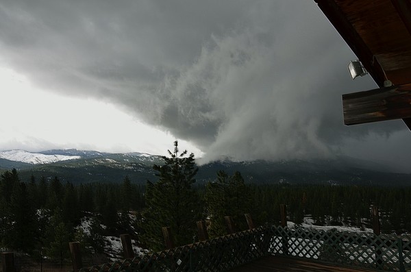 rushing in storm