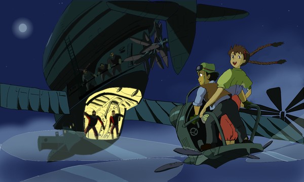 Sheeta and Pazu in the crew