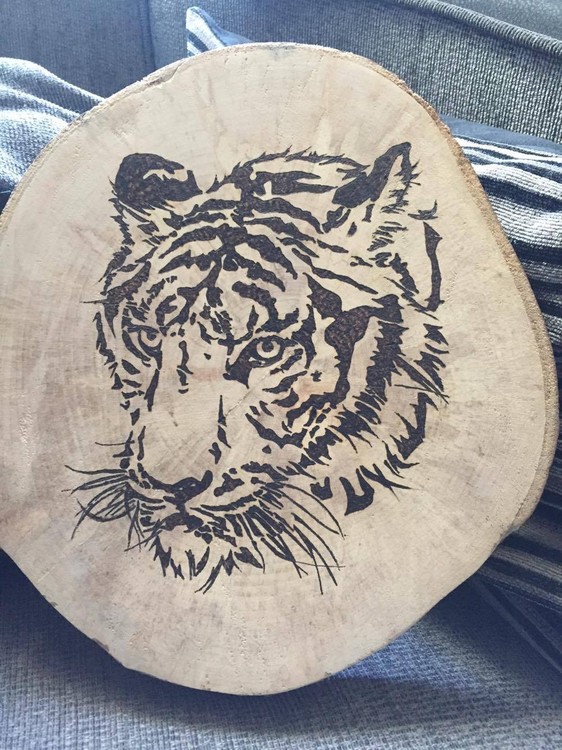 The Pyrography tiger