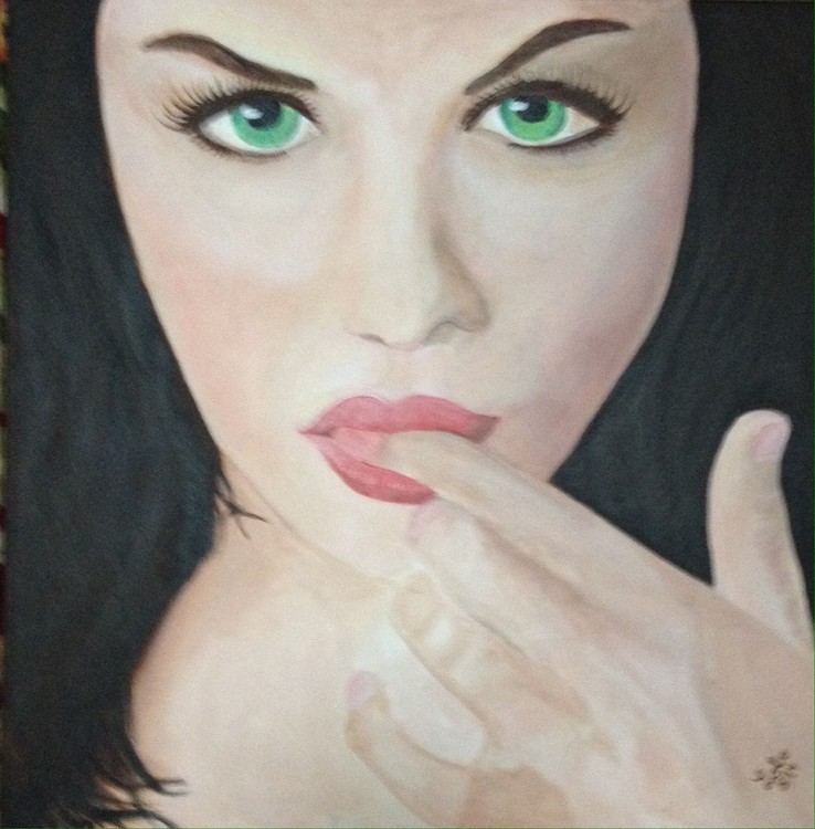 Lady sucking finge