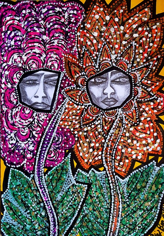 flowers paintings contemporary art isreal mirit ben nun