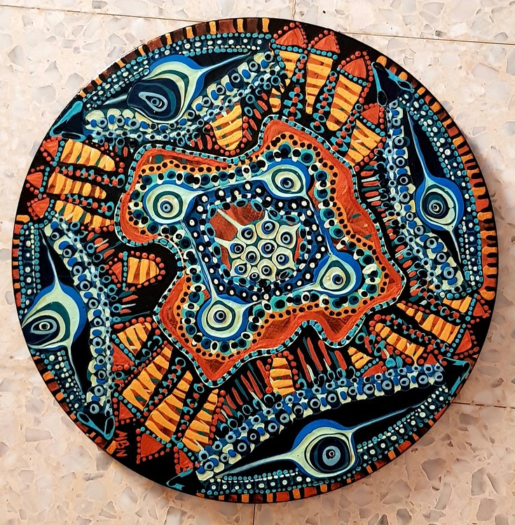 Mandala painting for sale Mirit Ben-Nun