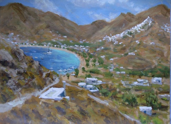 Where the beach and village meet