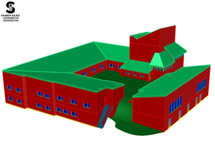 3D School Modeling 3D Rendering Page2