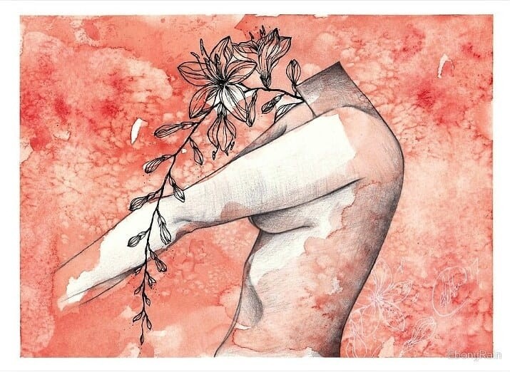 Is throwback Monday a thing Painting from a while ago   This lovely lady is up on my redbubble store