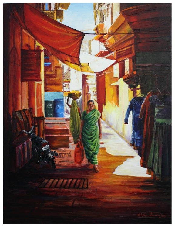 Painting 004 - Acrylic on Canvas 18 X 24 Inches