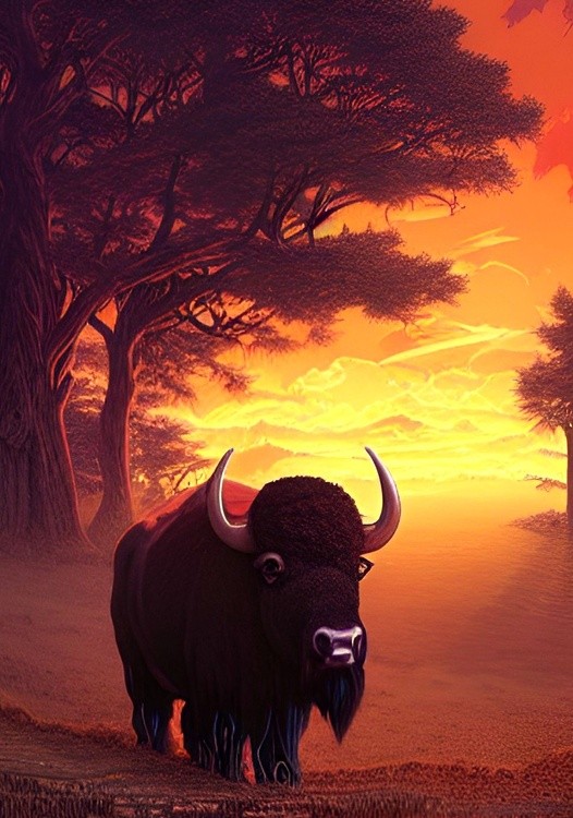 A Lonely buffalo