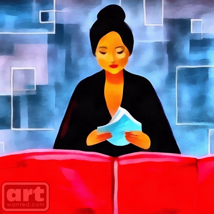 A book-loving woman