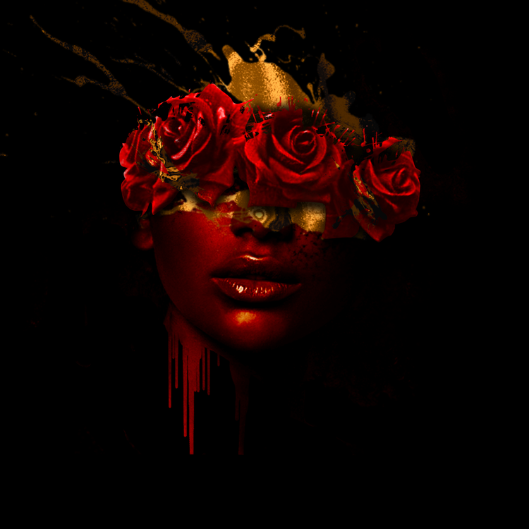 Woman Art Prints Red Velvet Modern Woman Art Prints Commission Art