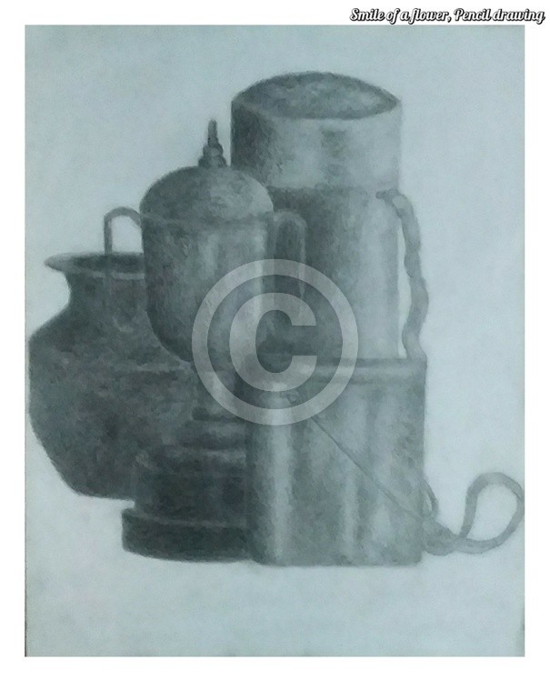 Smile of a flower, Pencil drawing