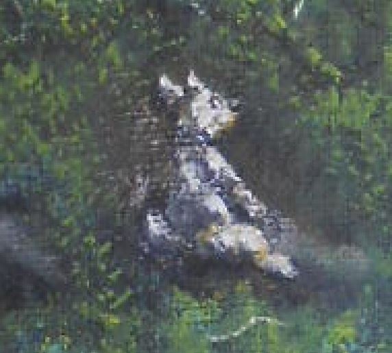my painting up close