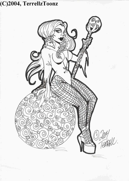 Doodle Of A Priestess